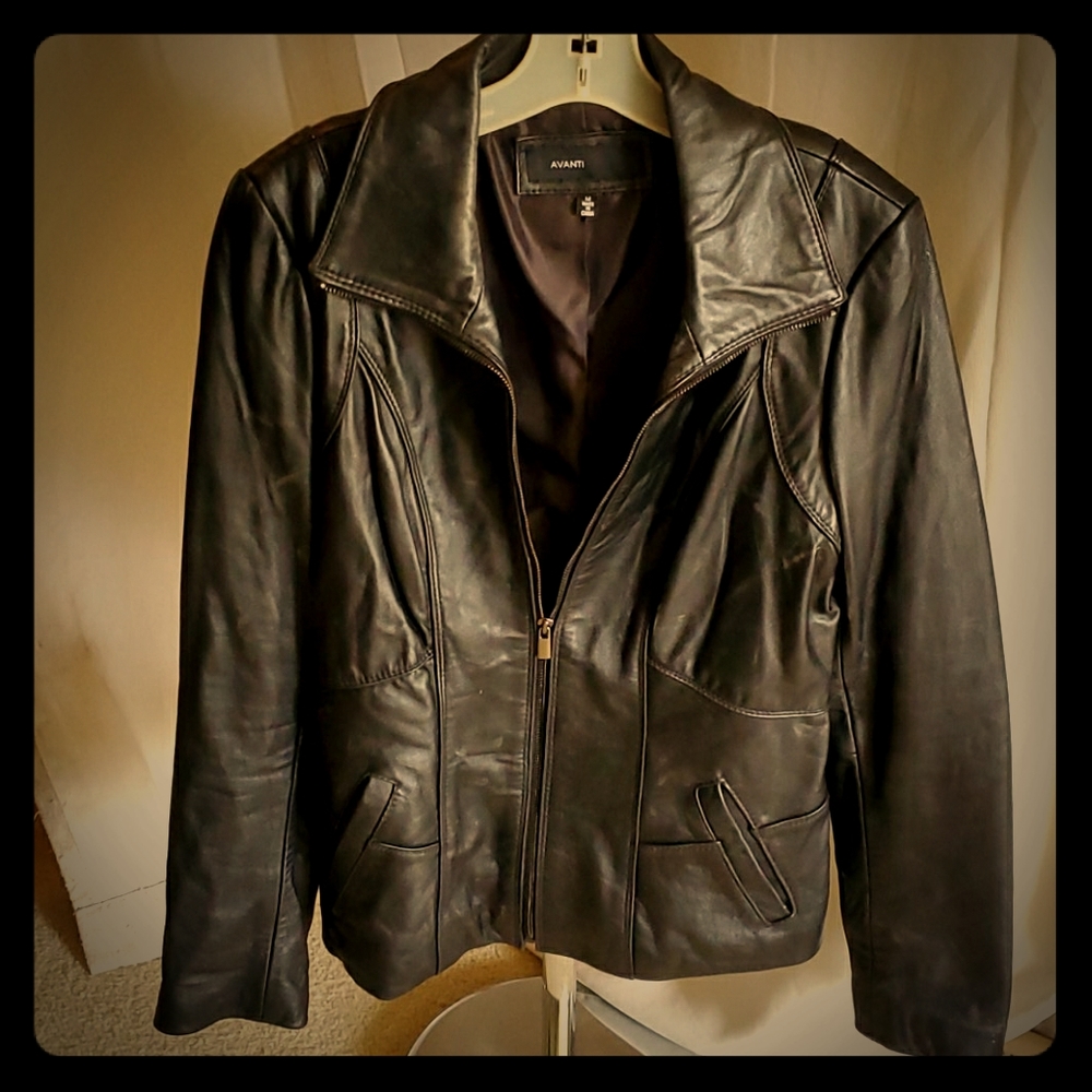 Leather coat